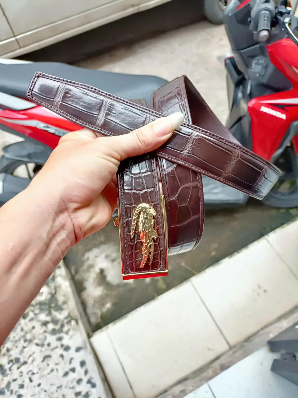 Thắt lưng da cá sấu – Mẫu 008 – mã SD-TL-008