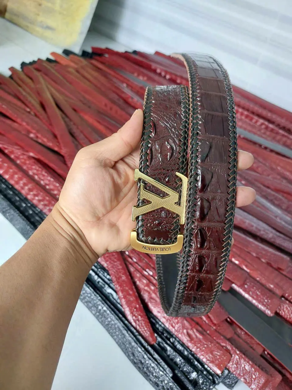 Thắt lưng da cá sấu – Mẫu 014 – mã SD-TL-014