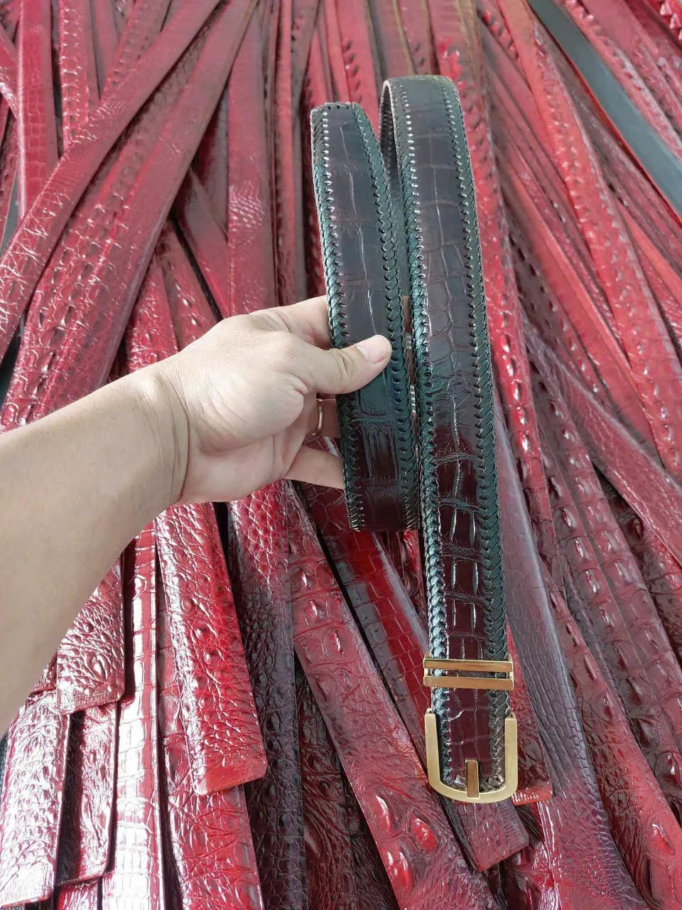 Thắt lưng da cá sấu – Mẫu 021 – mã SD-TL-021